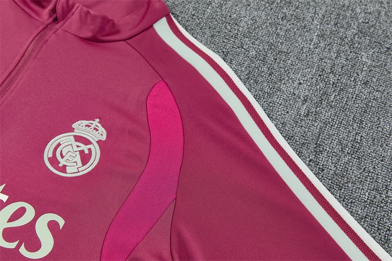 2026-27 Real Madrid Rose-Colored Half-Zip Training Jersey view 7