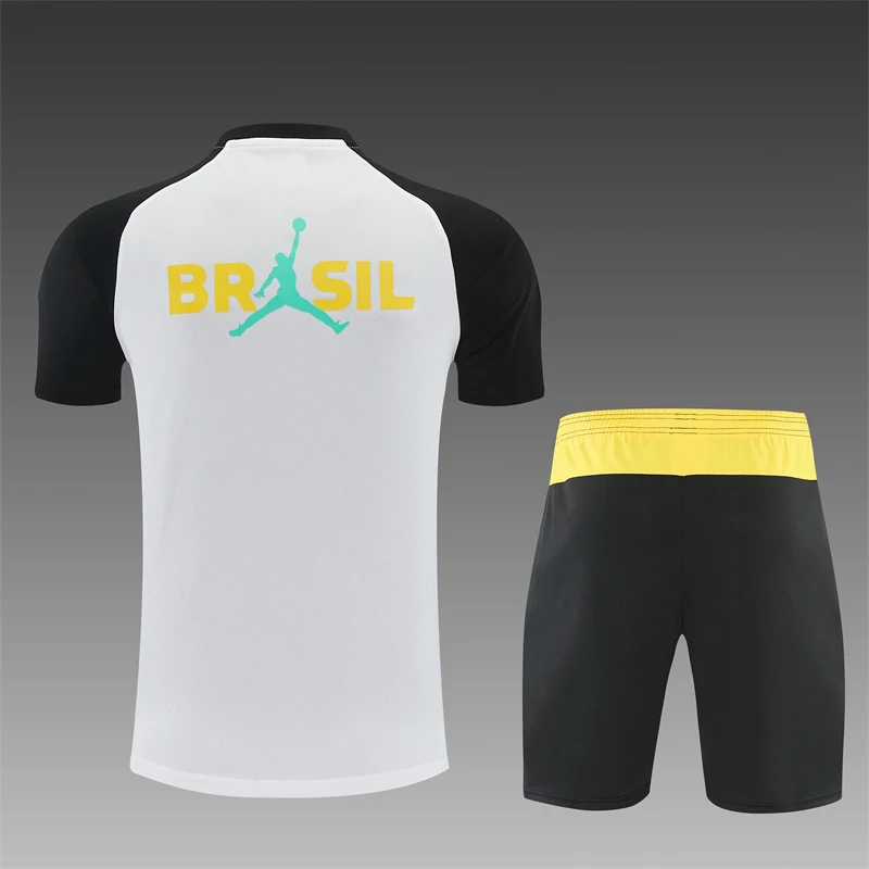 2026-27 Brazil Jordan White Short-Sleeve Training Jersey view 2