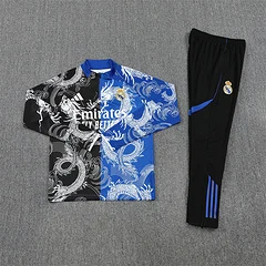 2025-26 Real Madrid Black and Blue Special Edition Half-Draw Training Jersey view 15