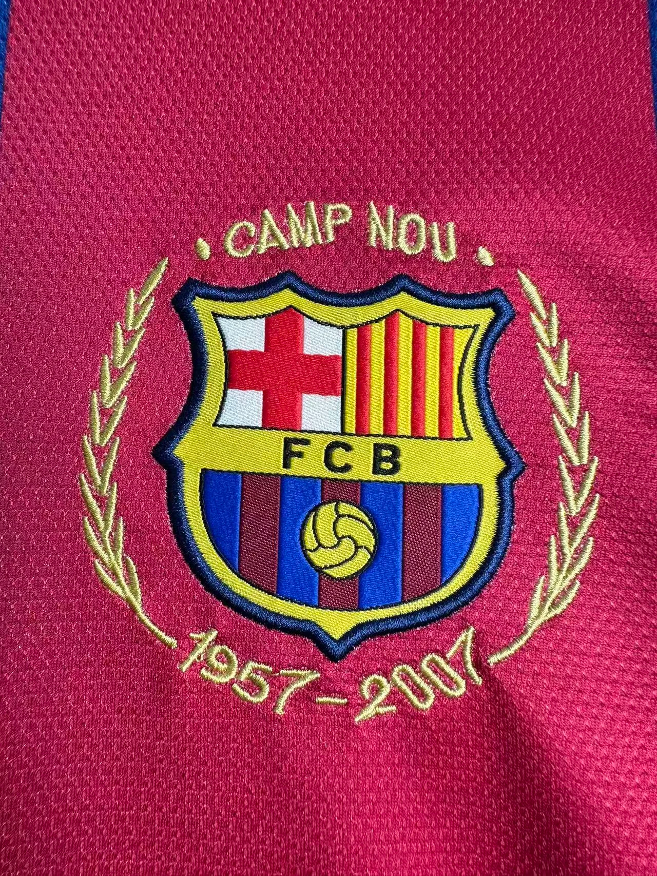 2007-08 Barcelona Home Long-Sleeve Retro Jersey view 7