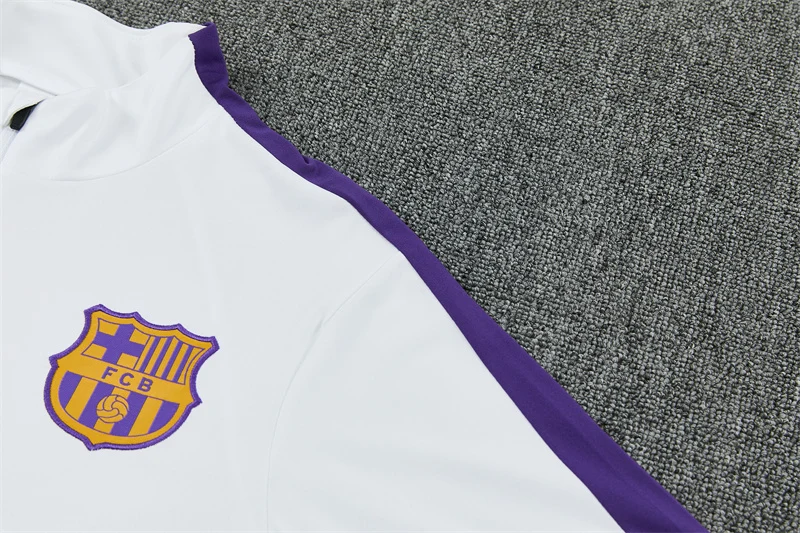 2026-27 Barcelona Red and White Half-Zip Training Jersey view 9