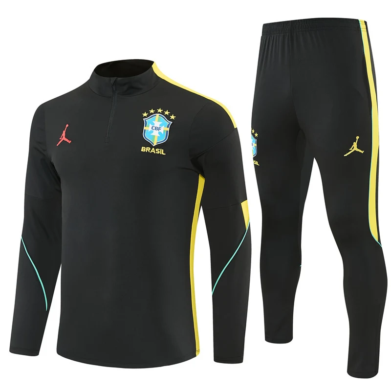 2026-27 Brazil Black Half-Zip Training Jersey view 20