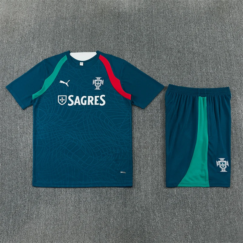 2026-27 Portugal Team Dark Green Short-Sleeve Training Jersey view 11