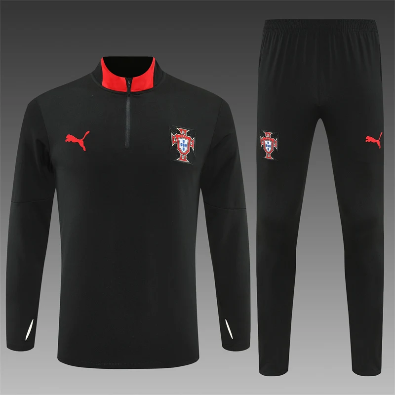 2025-26 Portugal Black Half-Zip Training Jersey view 20