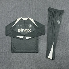 2025-26 Chelsea Army Green Half Pull Training Jersey view 16