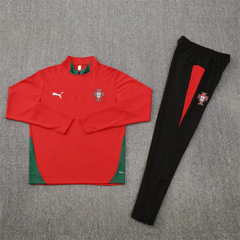 2025-26 Portugal Red Half-Zip Training Jersey view 17