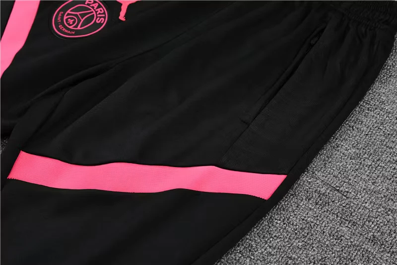 2021 Paris Jordan Pink and White Half-Dress Training Jersey view 6