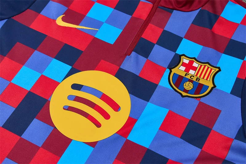2026-27 Barcelona Red & Blue Half-Zip Training Jersey view 5