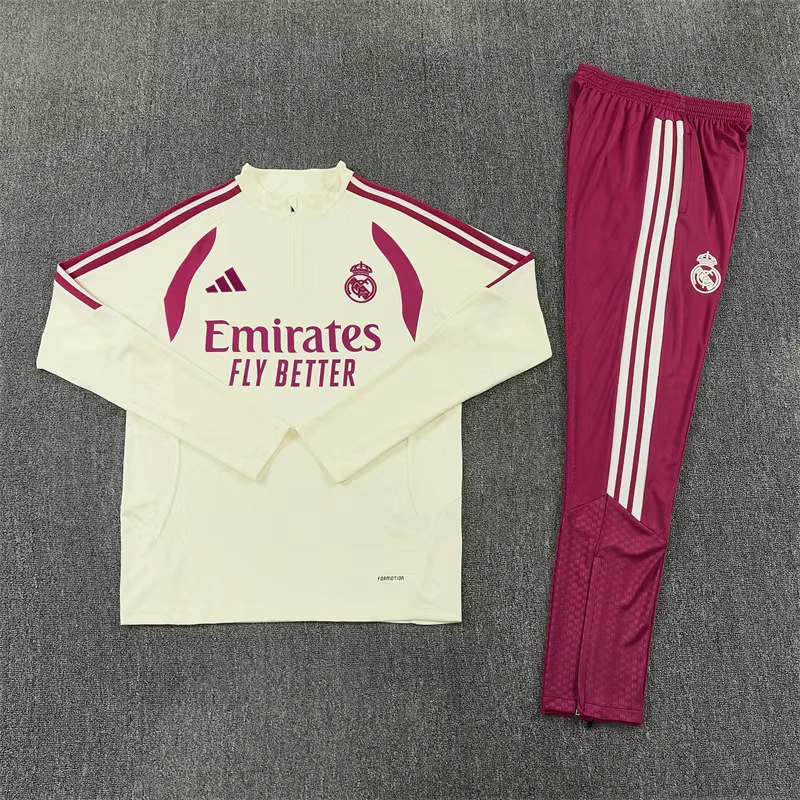 2026-27 Real Madrid Beige Half-Zip Training Jersey view 19