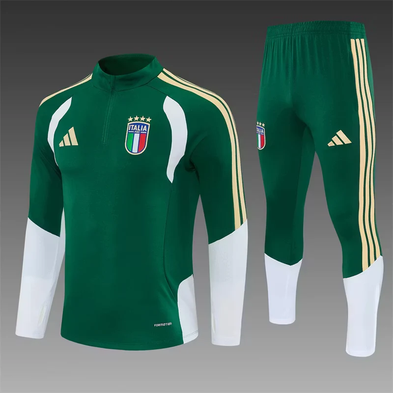 2026-27 Italy Green Half-Zip Training Jersey
