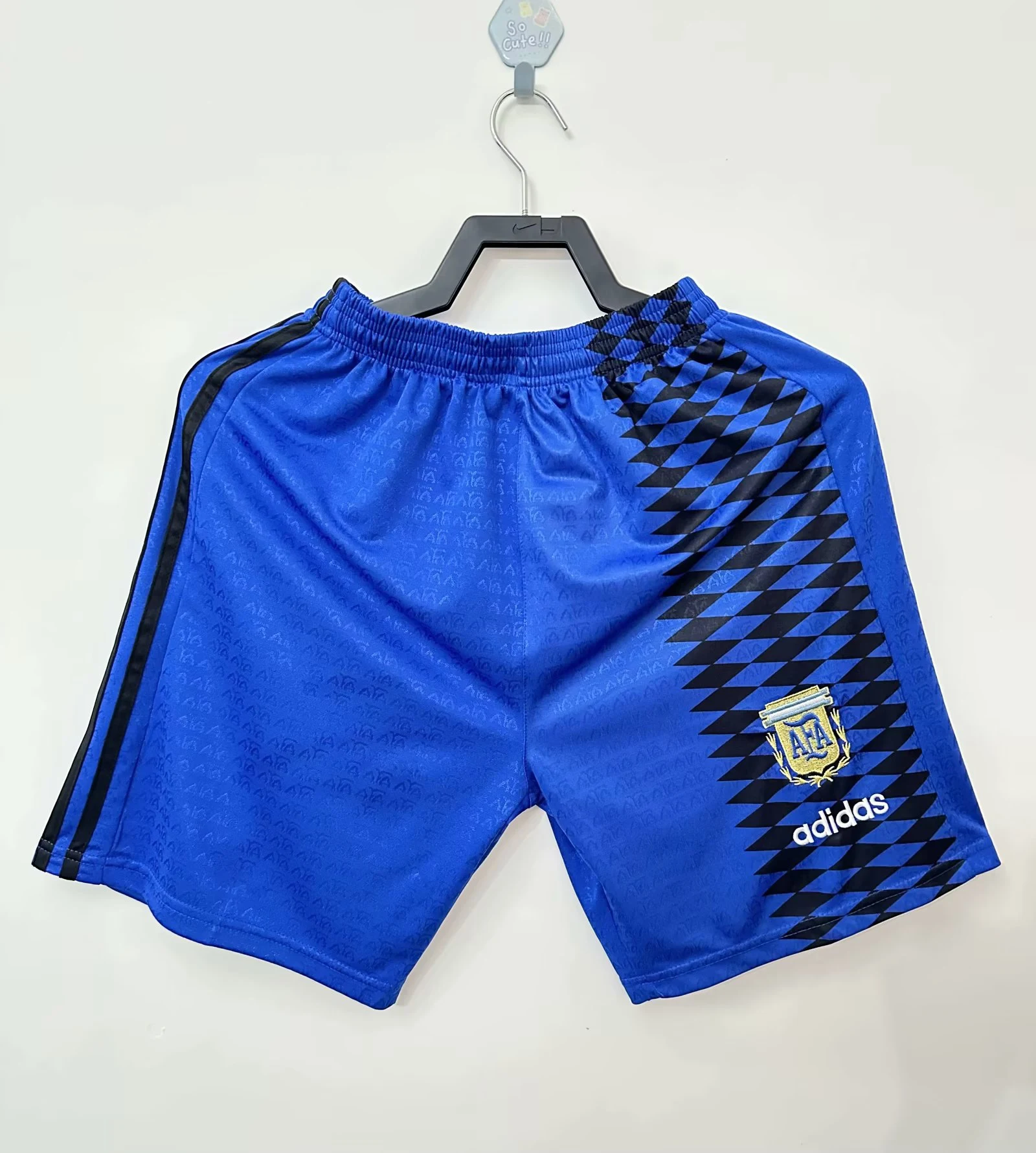 1994 Argentina Away Shorts Jacquard Retro Jersey