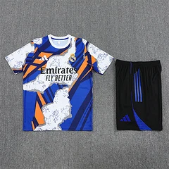 2025-26 Real Madrid yellow blue short sleeve training jersey view 12