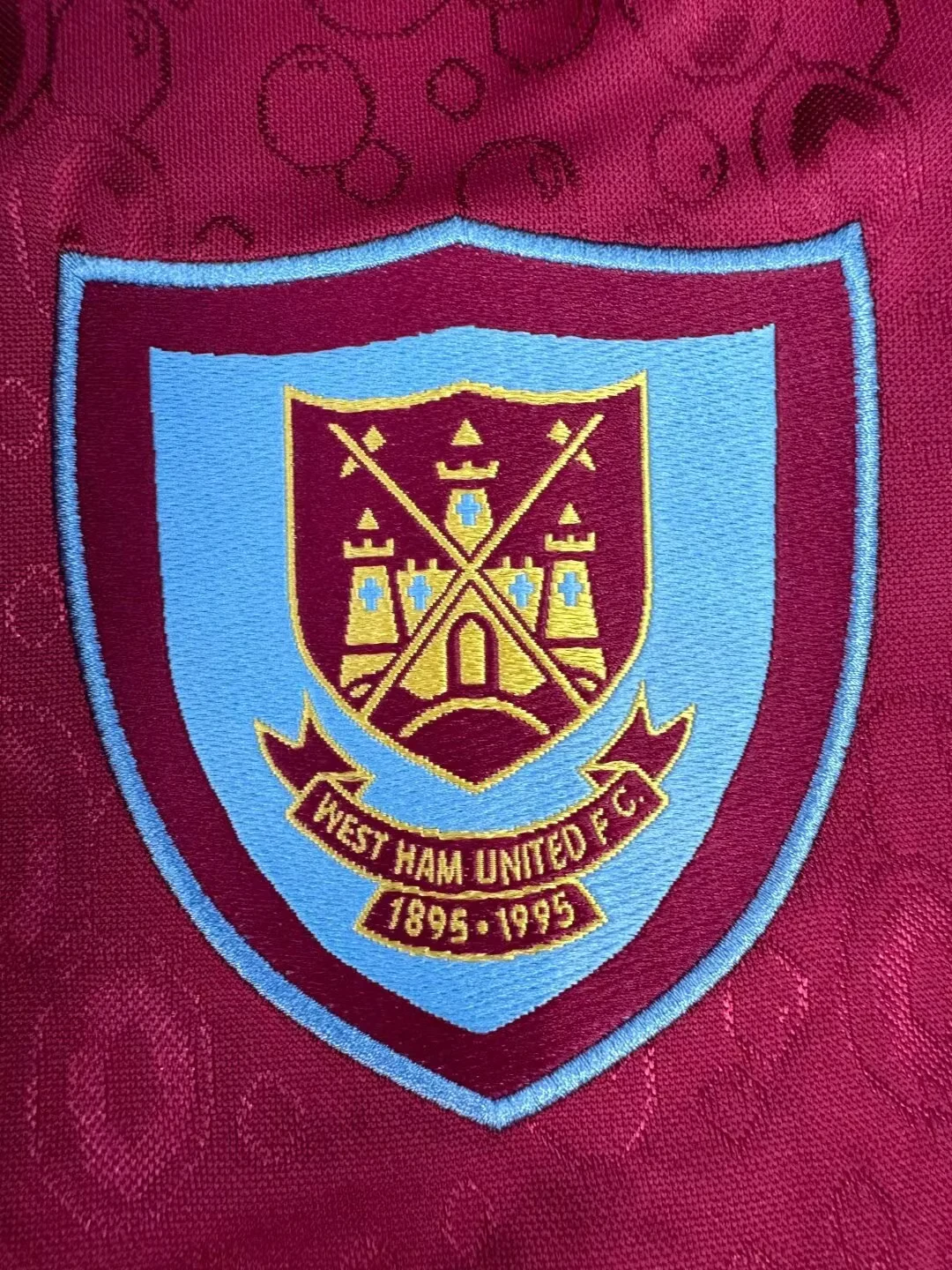 1995-97 West Ham United Home Retro Shirt view 9