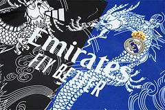 2025-26 Real Madrid Black Blue Short Sleeve Training Jersey view 9