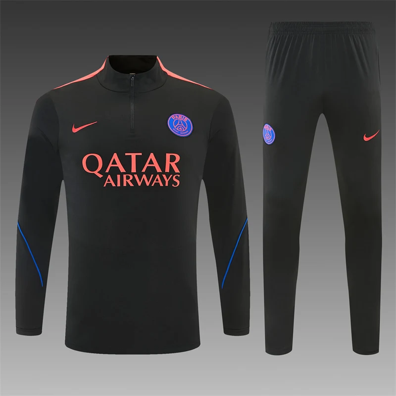 2026-27 Paris Black Half-Zip Training Jersey view 17