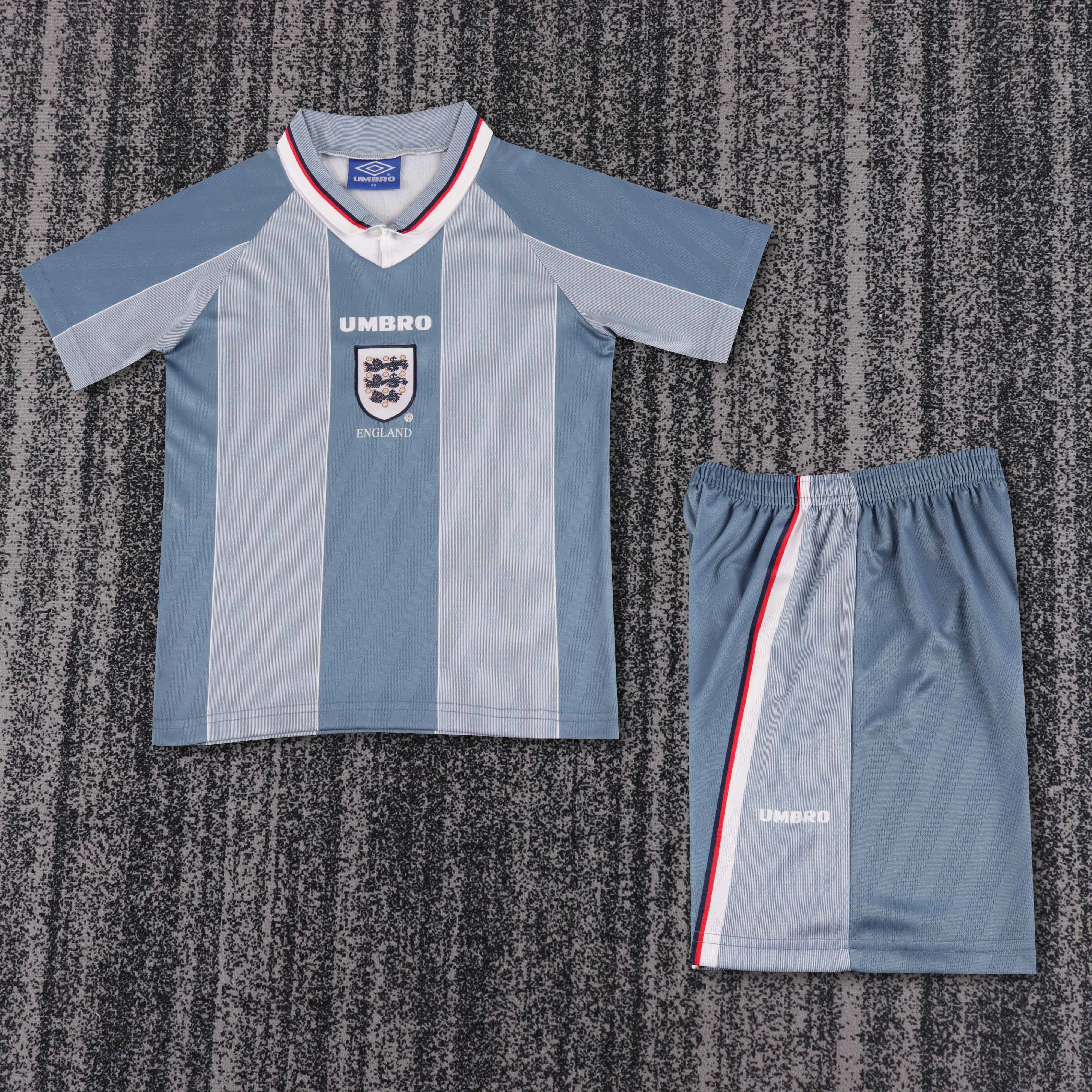 1996 England Away Retro Shirt - Kids Sizes