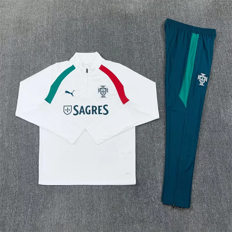 2026-27 Portugal White Half-Zip Training Jersey view 10