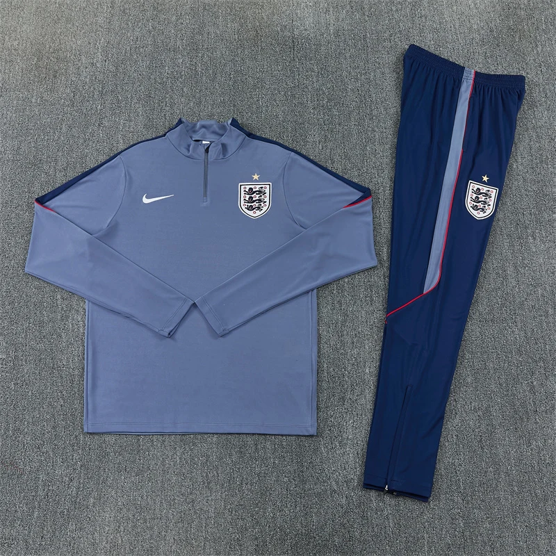 2026-27 England Grey Half-Zip Training Jersey view 15