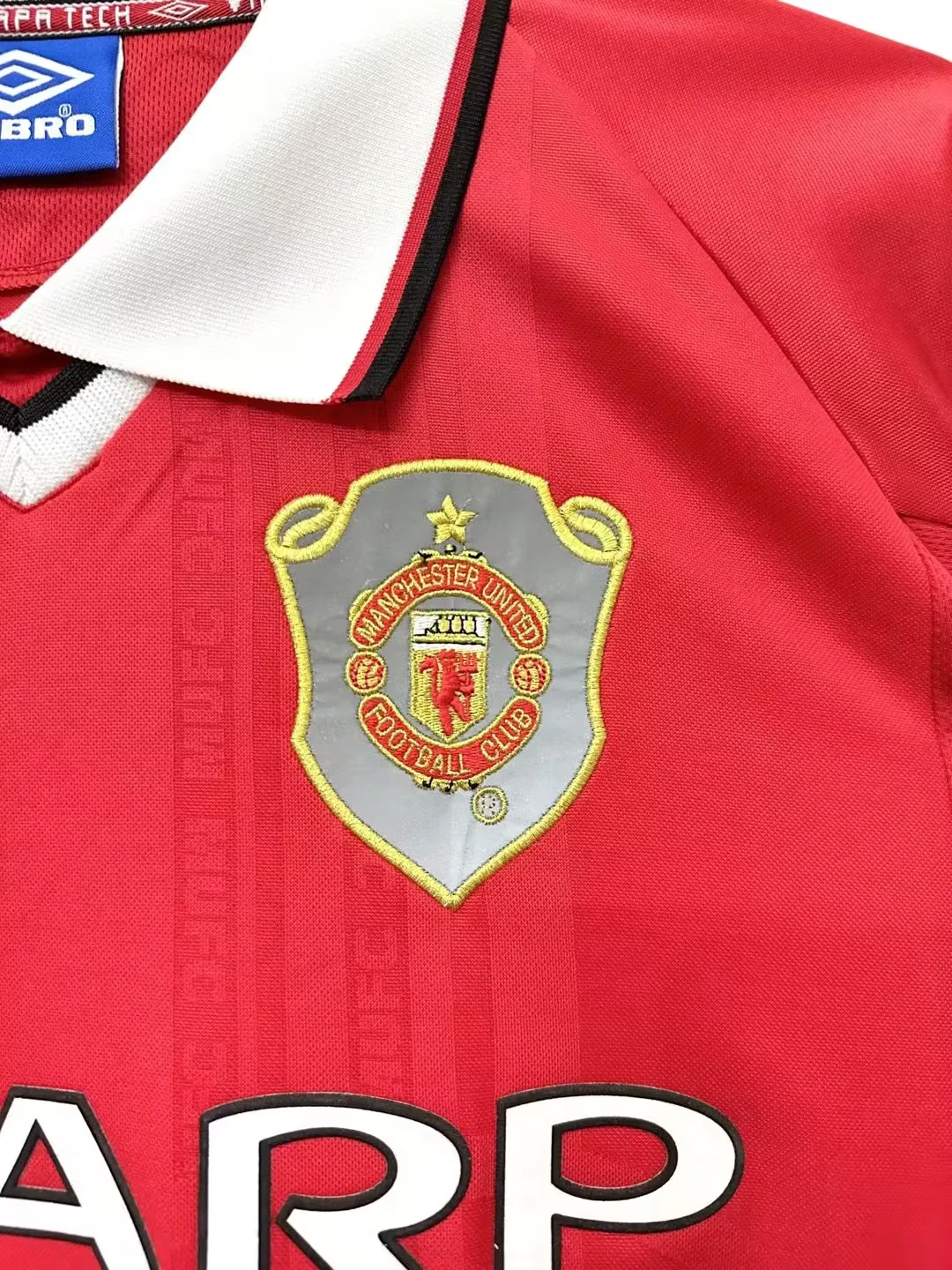 1999-00 Manchester United Home Long Sleeve Retro Shirt view 9