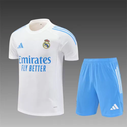 2025-26 Real Madrid White Short-Sleeved Training Jersey