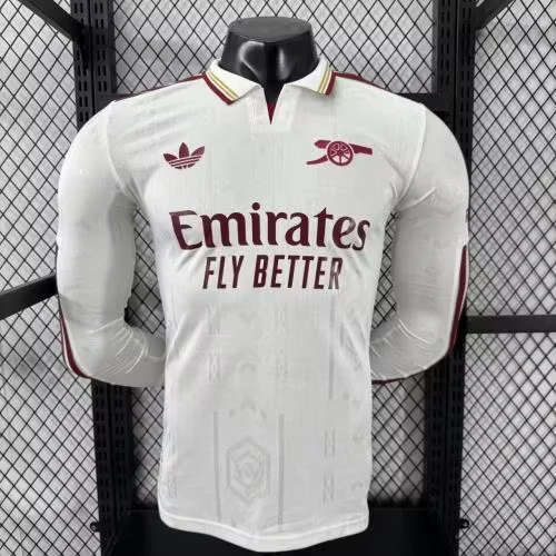 2025-26 Arsenal Away Long Sleeve Shirt - Player Edition