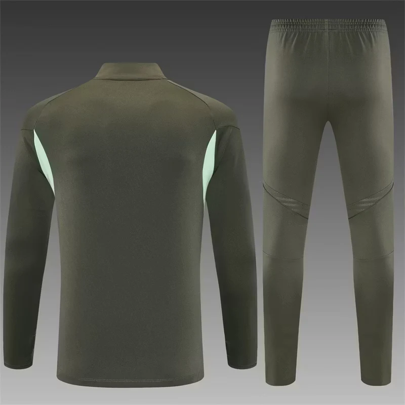 2025-26 Real Madrid Khaki Half-Zip Training Jersey view 2