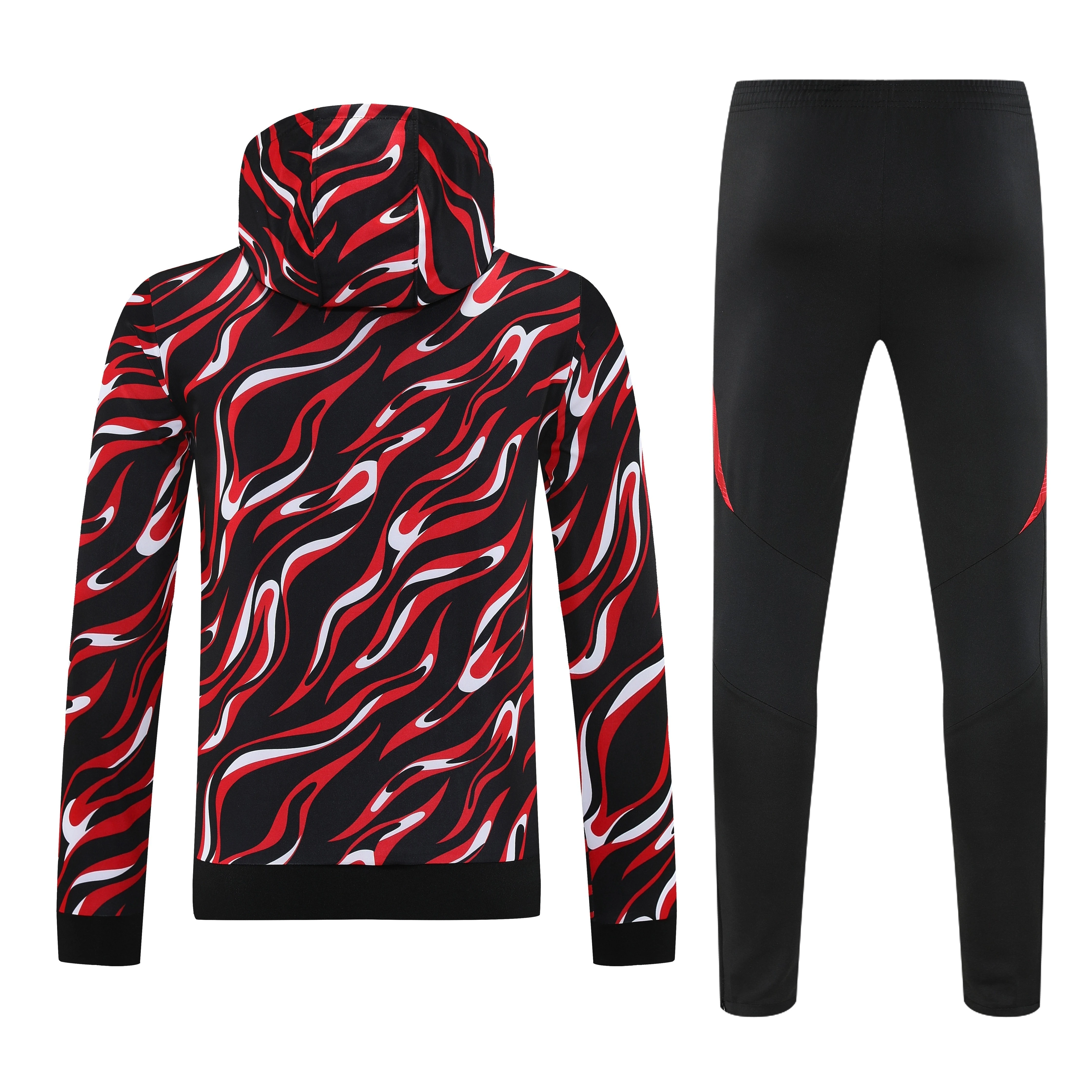 2025-26 Manchester United Black and Red Training Hooded Jersey view 20