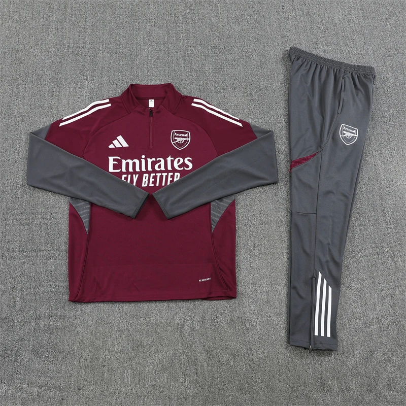 2025-26 Arsenal Red Half-Zip Training Jersey view 13