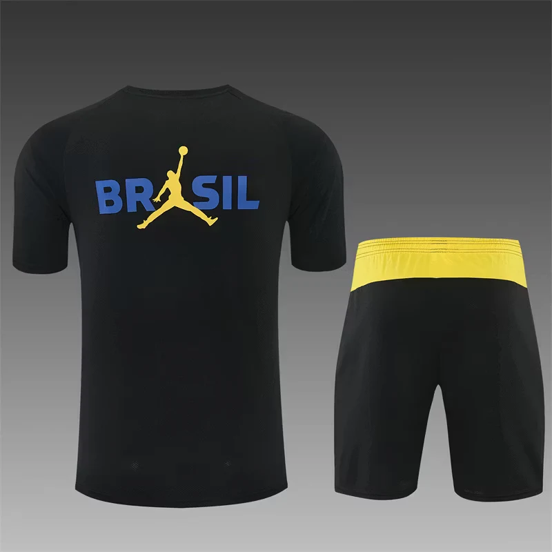 2026-27 Brazil Black Short-Sleeve Training Jersey view 2