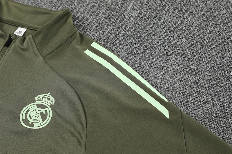 2025-26 Real Madrid Khaki Half-Zip Training Jersey view 10
