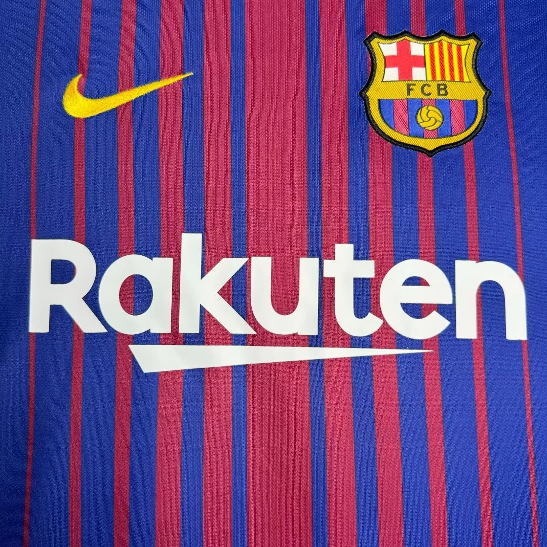 2017-18 Barcelona Home Retro Jersey view 4