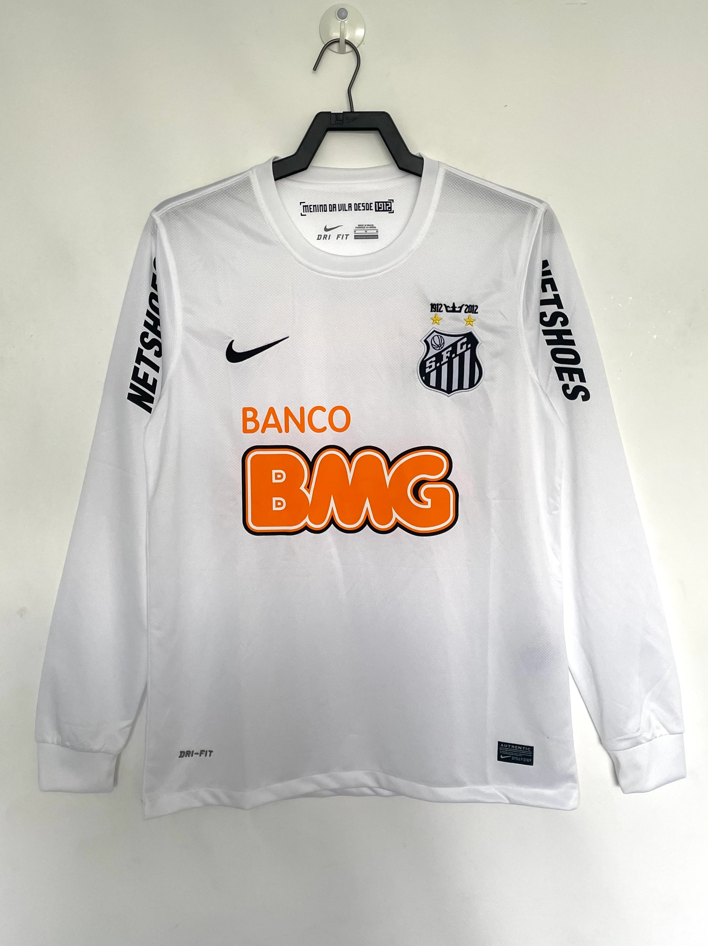 2012-13 Santos Home Long Sleeve Retro Jersey view 3