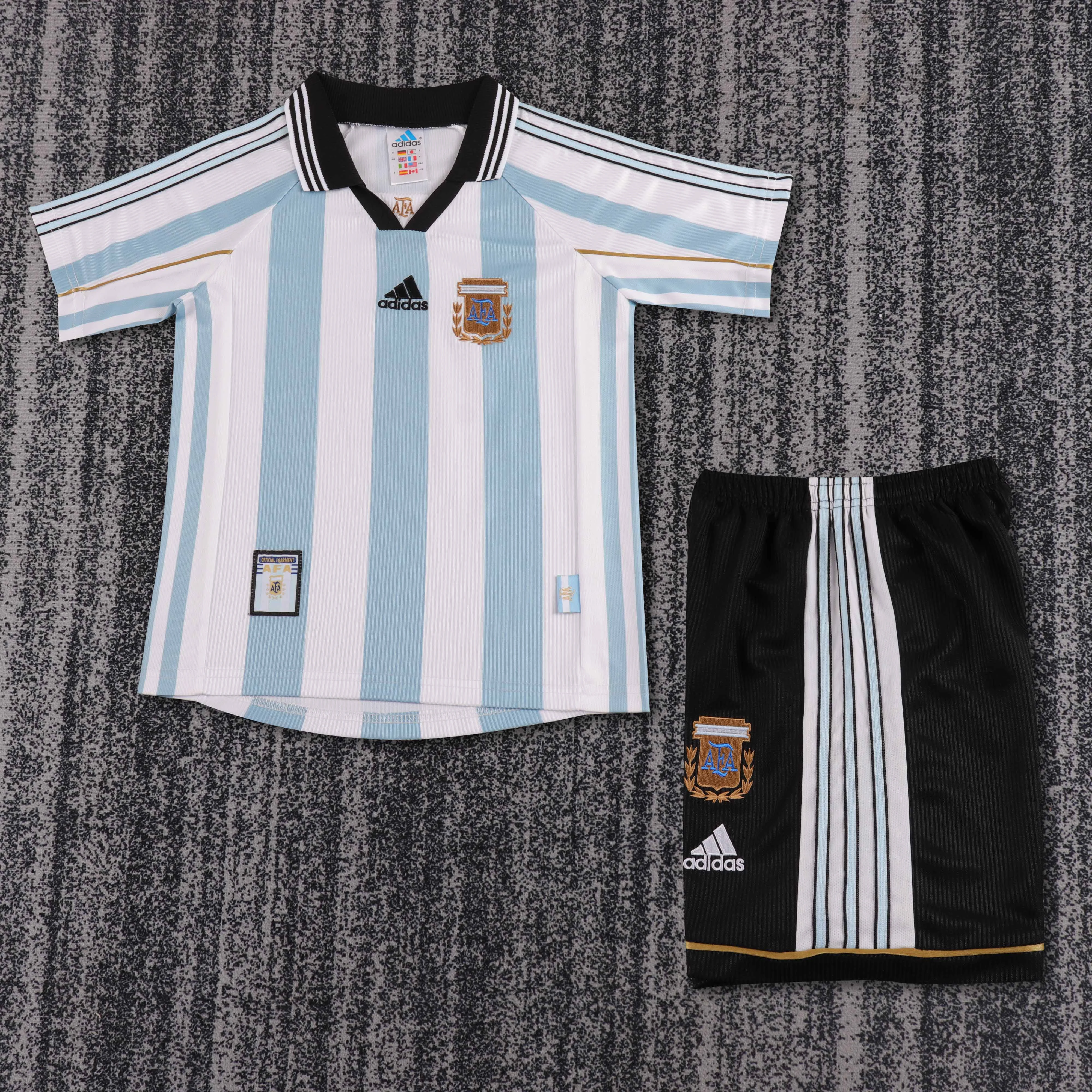 1998 Argentina Home Retro Shirt - Kids