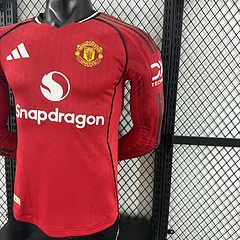 2025-26 Manchester United Home Long Sleeve Shirt - Player Edition view 7