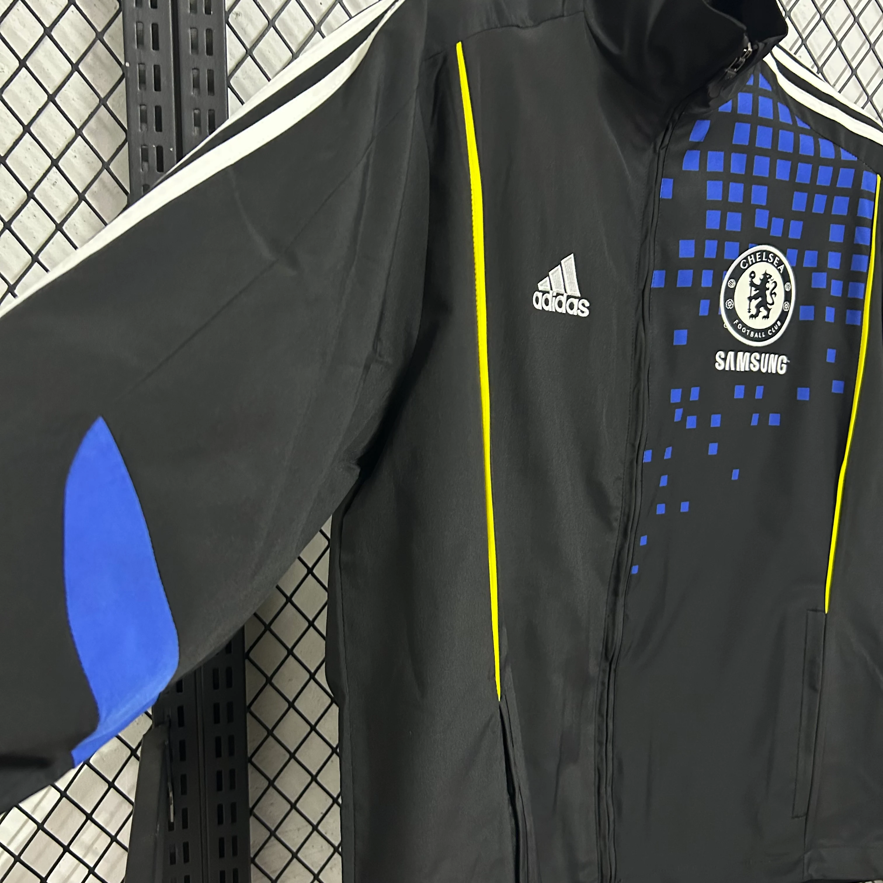 2026-27 Chelsea Black Waterproof Training Windbreaker view 3