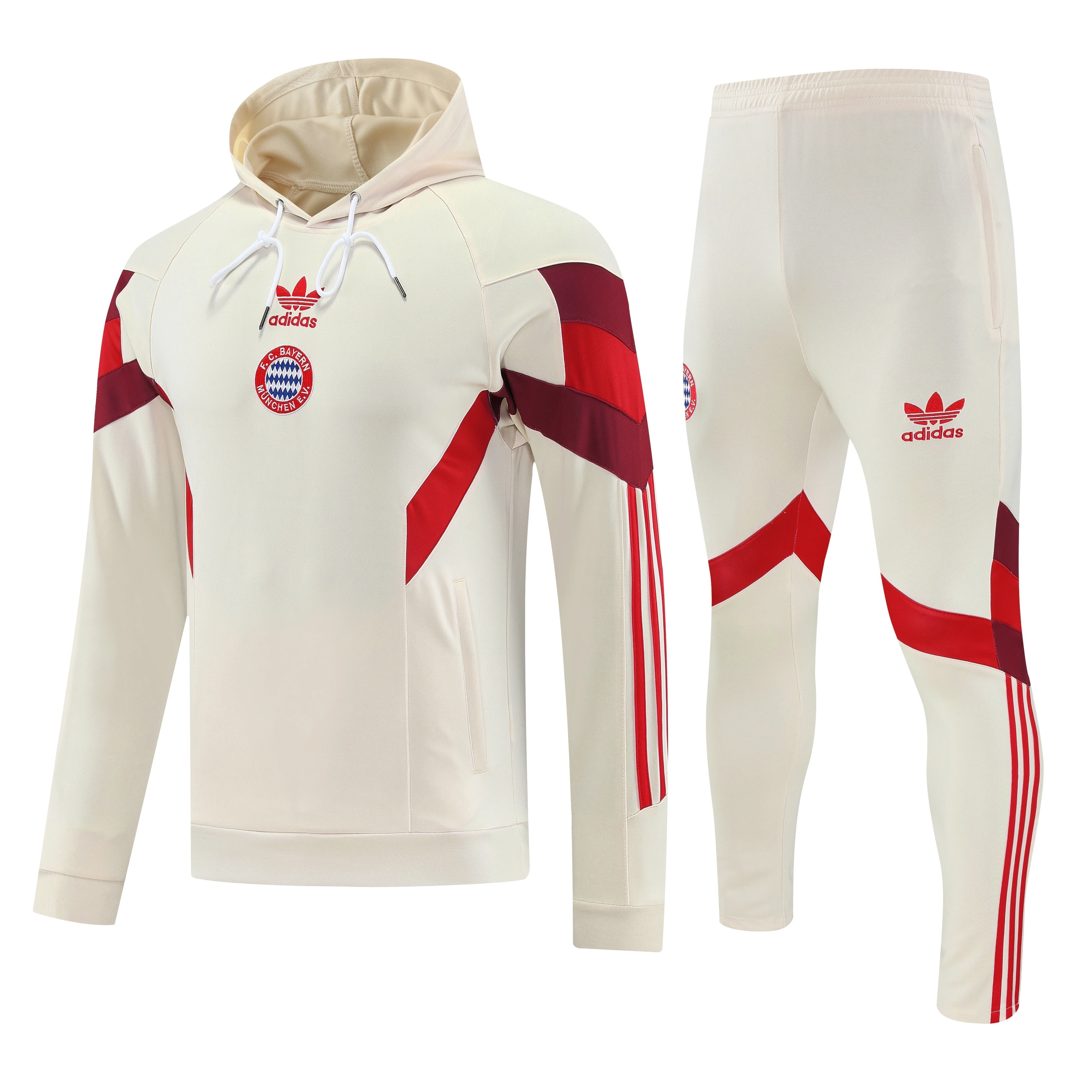 2025-26 Bayern Munich off-white training hooded jersey view 18