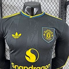 2025-26 Manchester United Away Long Sleeve Shirt - Player Edition view 3