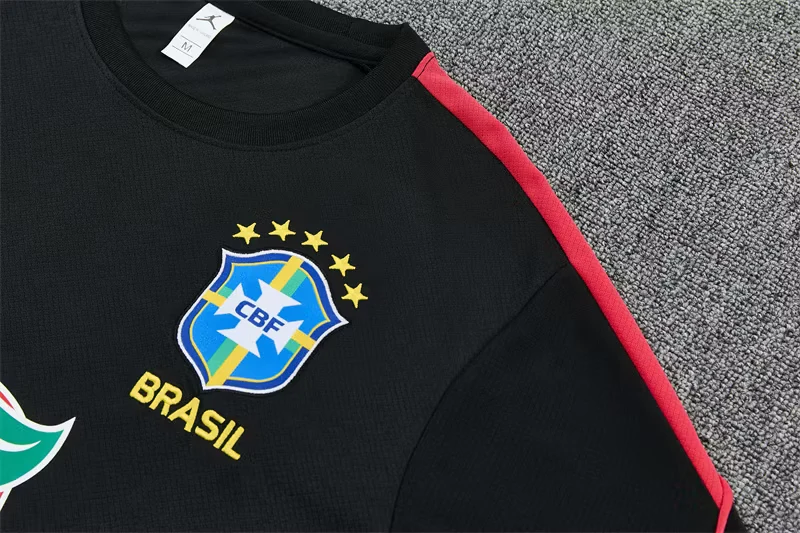 2026-27 Brazil Black Short-Sleeve Training Jersey view 5