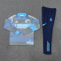 2025-26 Real Madrid camouflage half-pull training jersey view 15