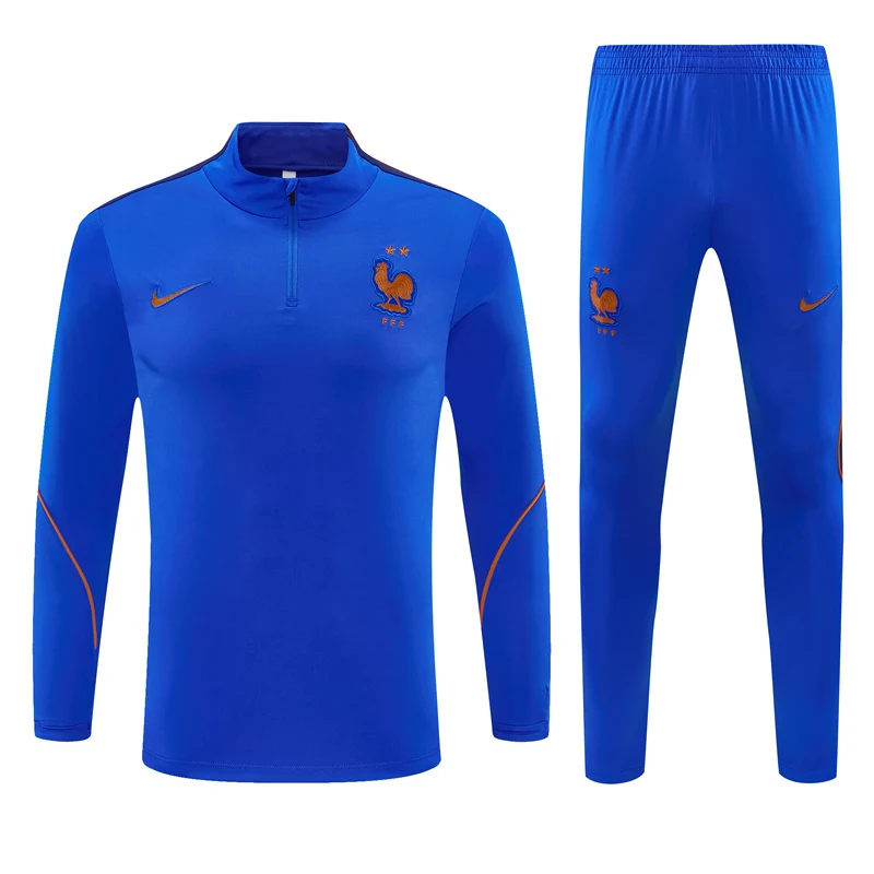 2026-27 France Blue Half-Zip Training Jersey view 20