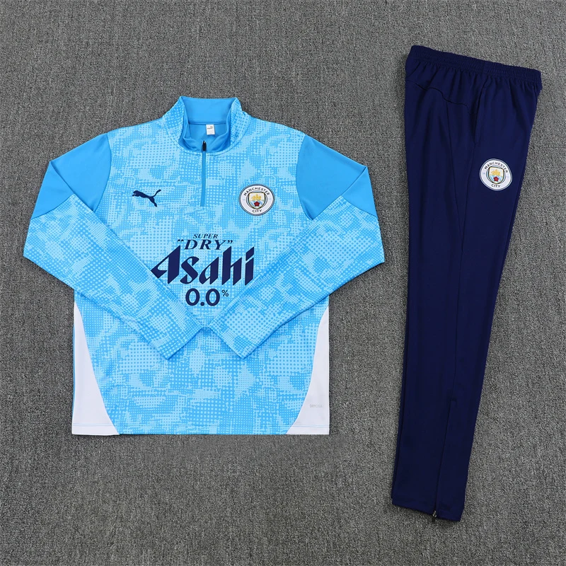 2025-26 Manchester City Light Blue Half-Zip Training Jersey view 11