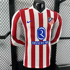 2025-26 Atletico Madrid Home Long Sleeve Shirt - Player Edition view 6