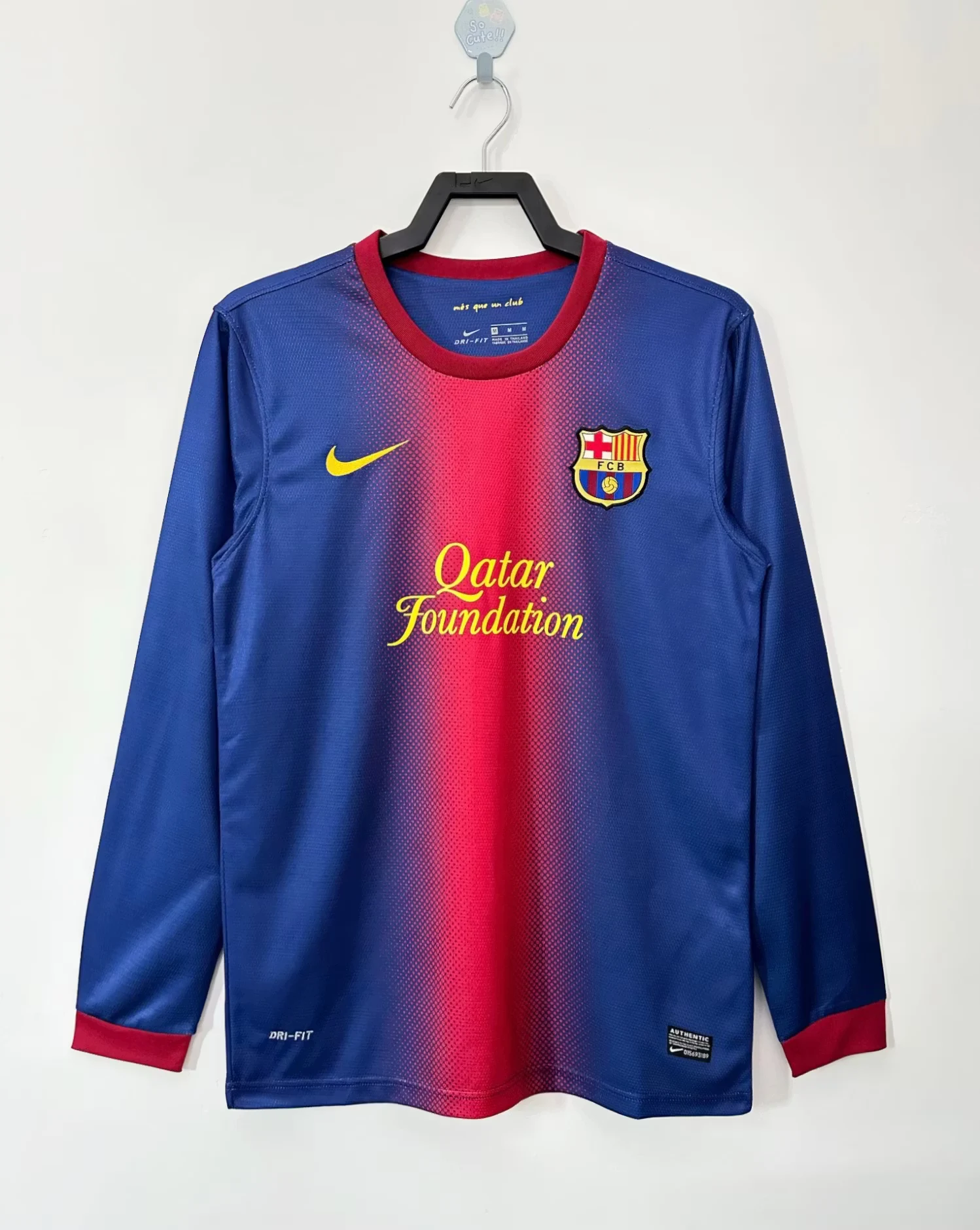 2012-13 Barcelona Home Long Sleeve Retro Jersey