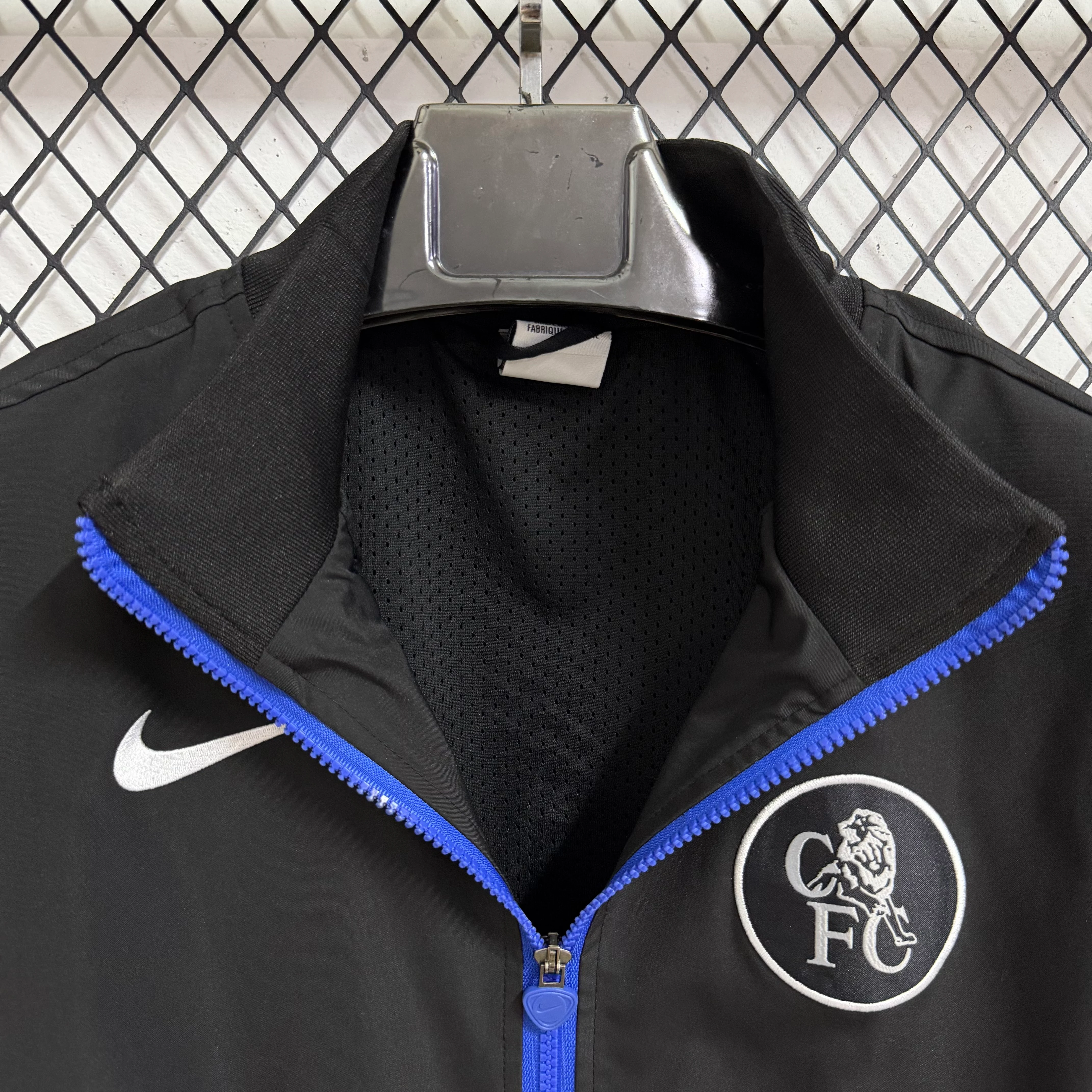 2025-26 Chelsea Black Waterproof Training Windbreaker view 5
