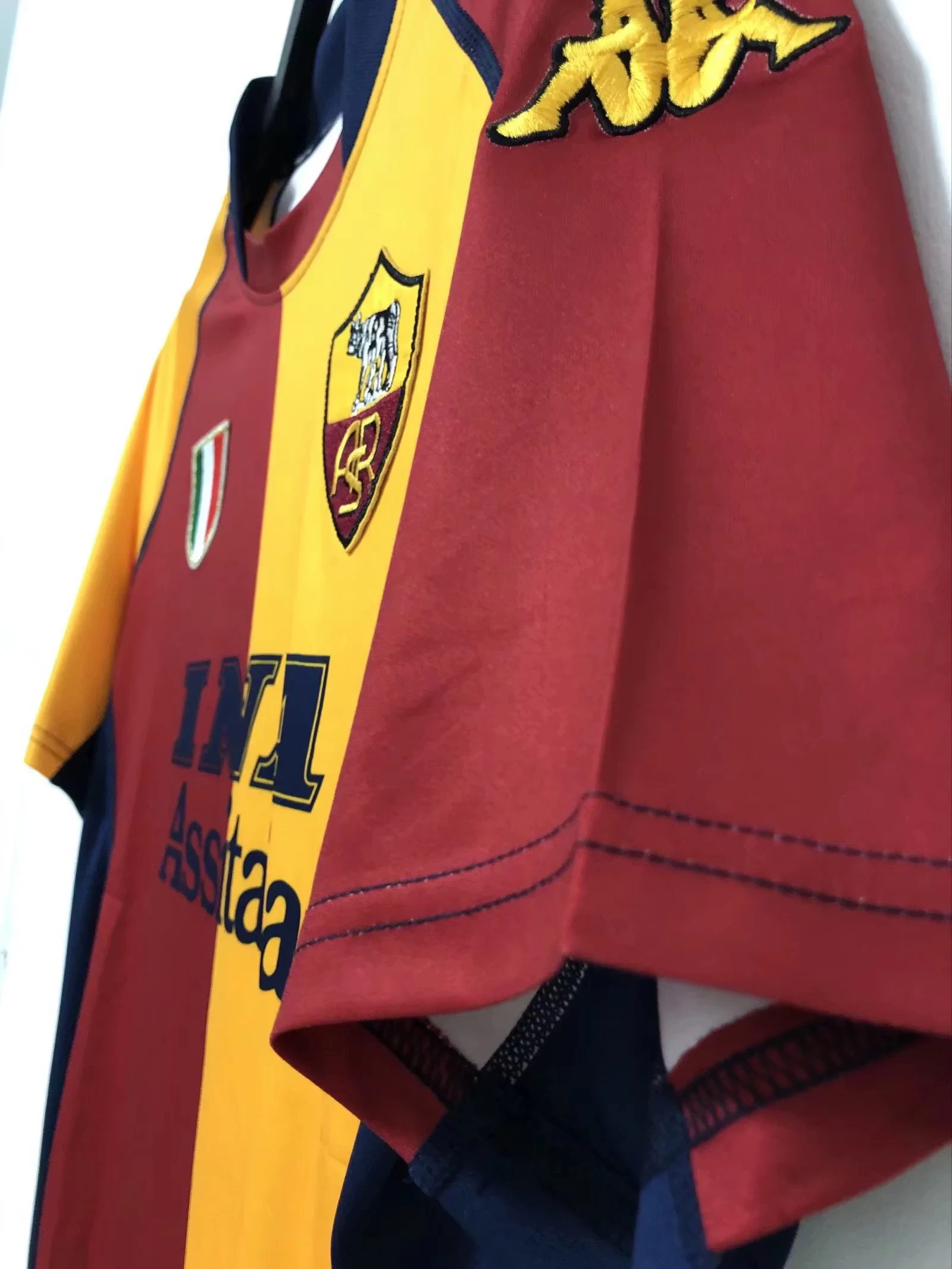 2000-01 Roma Home Retro Jersey view 6