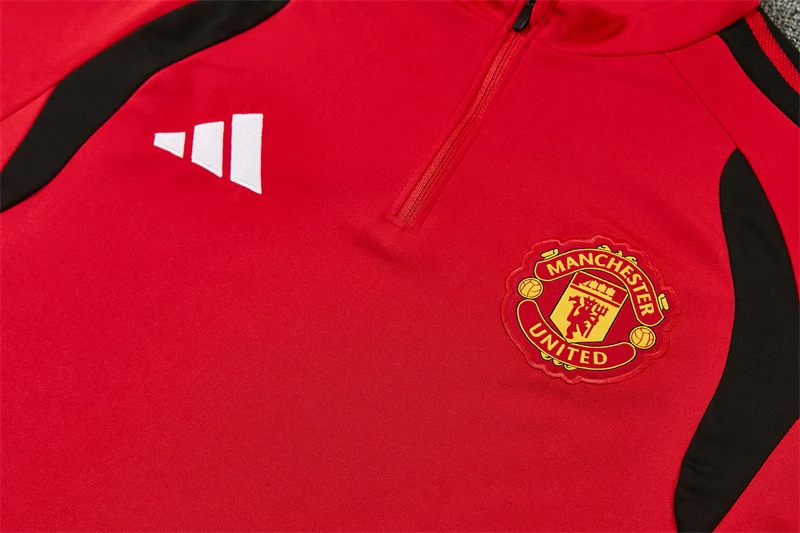 2026-27 Manchester United Red Half-Zip Training Jersey view 14