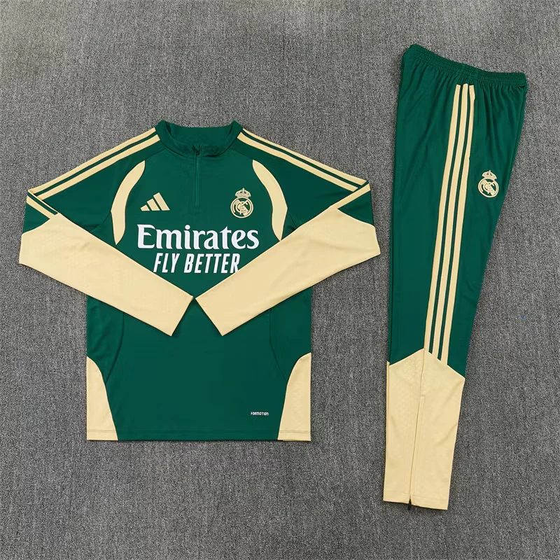 2026-27 Real Madrid Green Half-Zip Training Jersey view 16