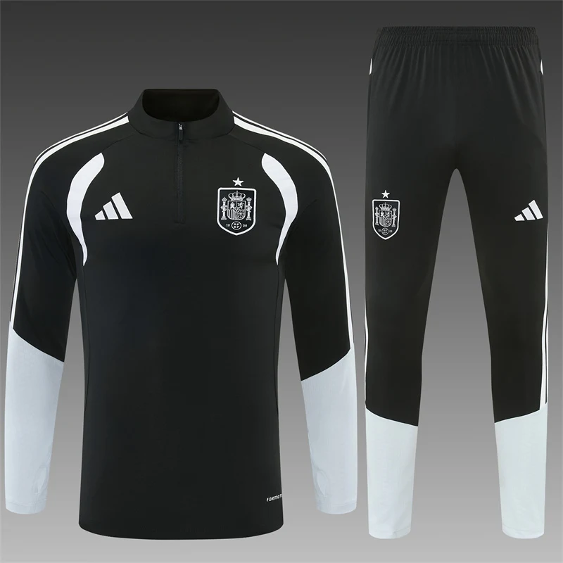 2026-27 Spain Black Half-Zip Training Jersey view 3