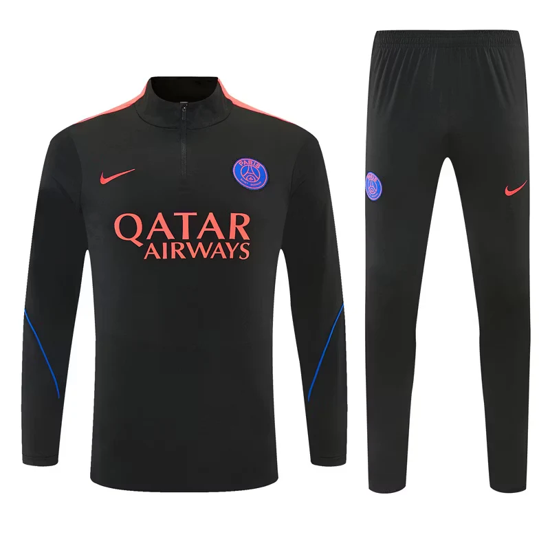 2026-27 Paris Black Half-Zip Training Jersey view 16