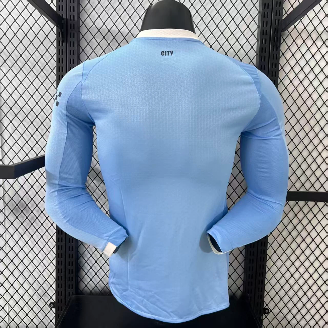 2025-26 Manchester City Home Long-Sleeve Jersey – Player Version view 2